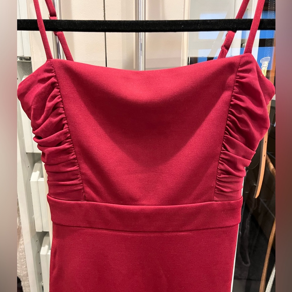 WINDSOR *NWT* Short and Sweet Mini Ponte Dress Burgundy XS Bodycon Dress - Picture 6 of 9